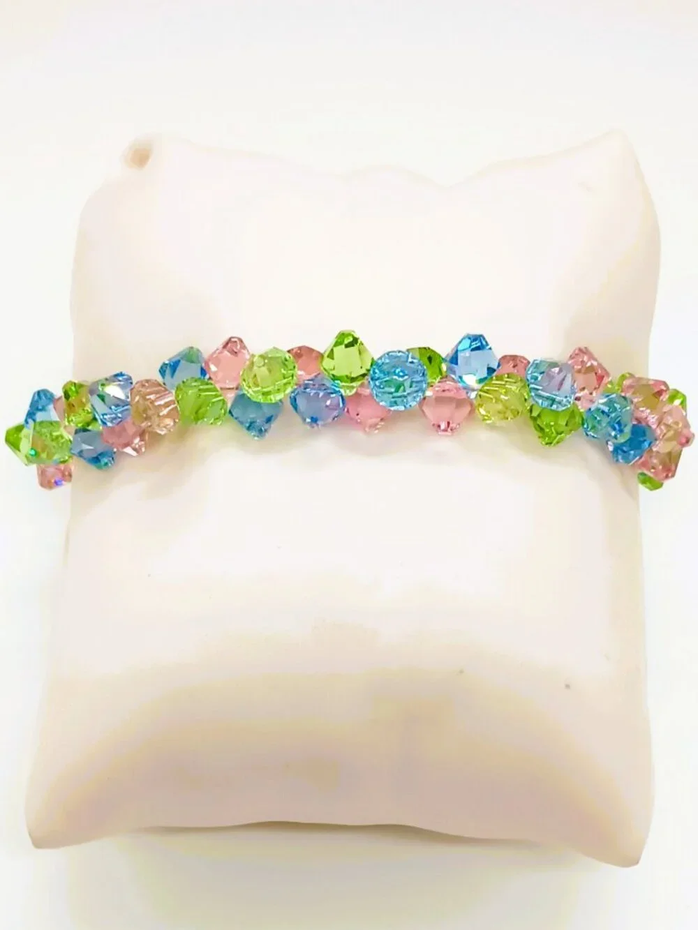 Pastel Crystal Weaved Bead Bracelet 7
